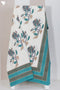 20s Cotton KING SIZE Bed Cover In Floral Block Print